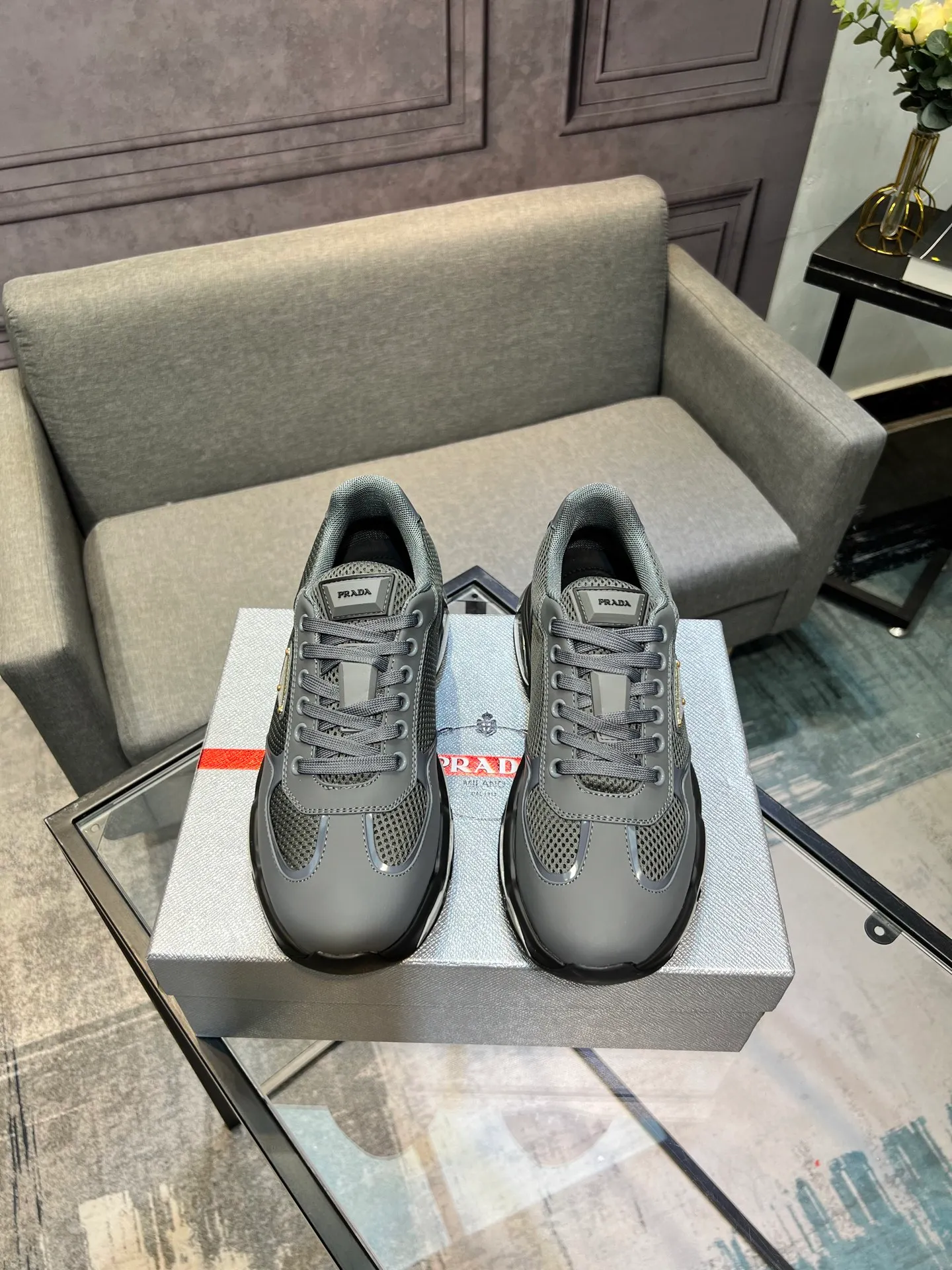 Men's shoes 💰660 [PRADA] Men's shoes are popular in the counter, official website is synchronized, 1 high-quality shipment ✔️ Original frosted cowhide + cowhide lining, 1🆚1 replica, original sole, 38-45 (45 customized, non-refundable)